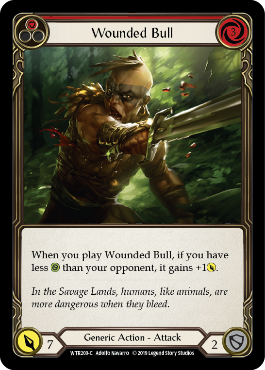 Wounded Bull (Red) Rainbow Foil Alpha