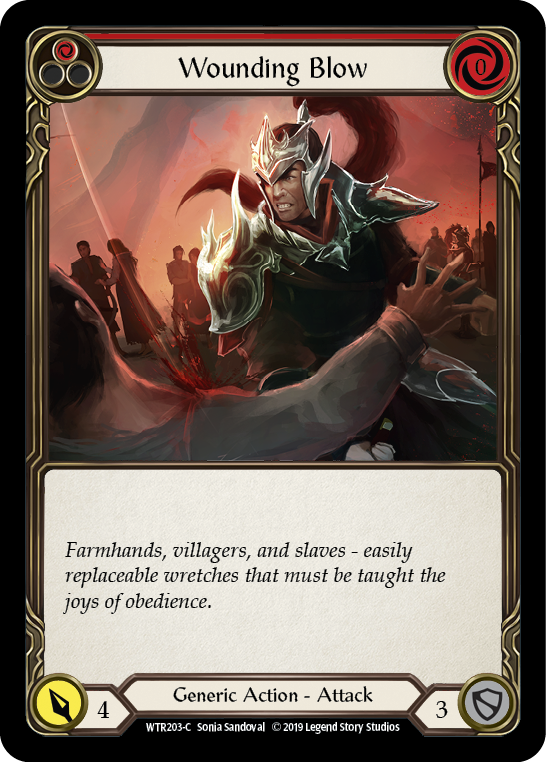 Wounding Blow (Red) Rainbow Foil Alpha