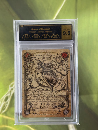 Codex of Bloodrot Marvel Cold Foil PCG Graded 9.5