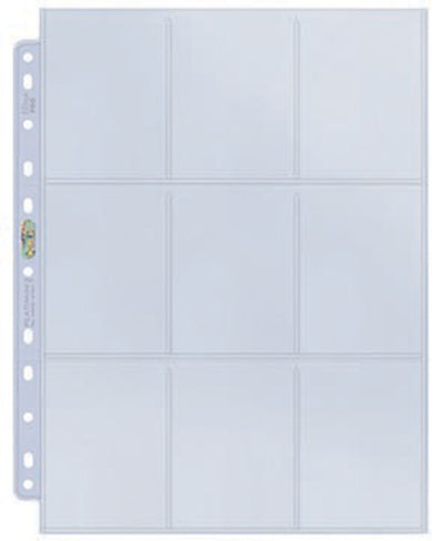 ULTRA PRO PAGE - 9Pocket HOLOGRAM Platinum Page (Holds 2.5" x 3.5" cards)