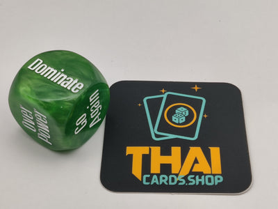FAB Dice - Green Tunic / Dominate / Go Again / Overpower  25mm (Marble)