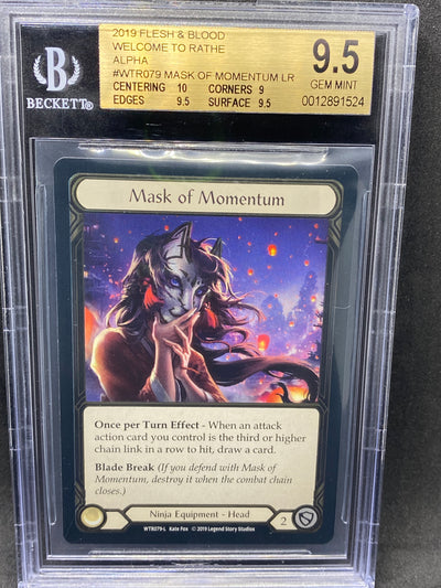 Mask of Momentum CF Alpha 9.5 Beckett Graded