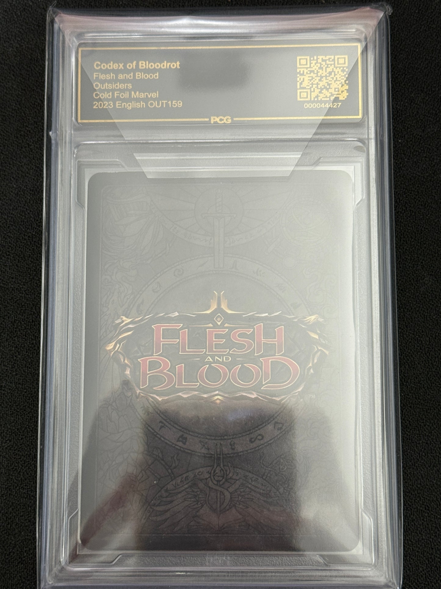Codex of Bloodrot Marvel Cold Foil PCG Graded 9.5