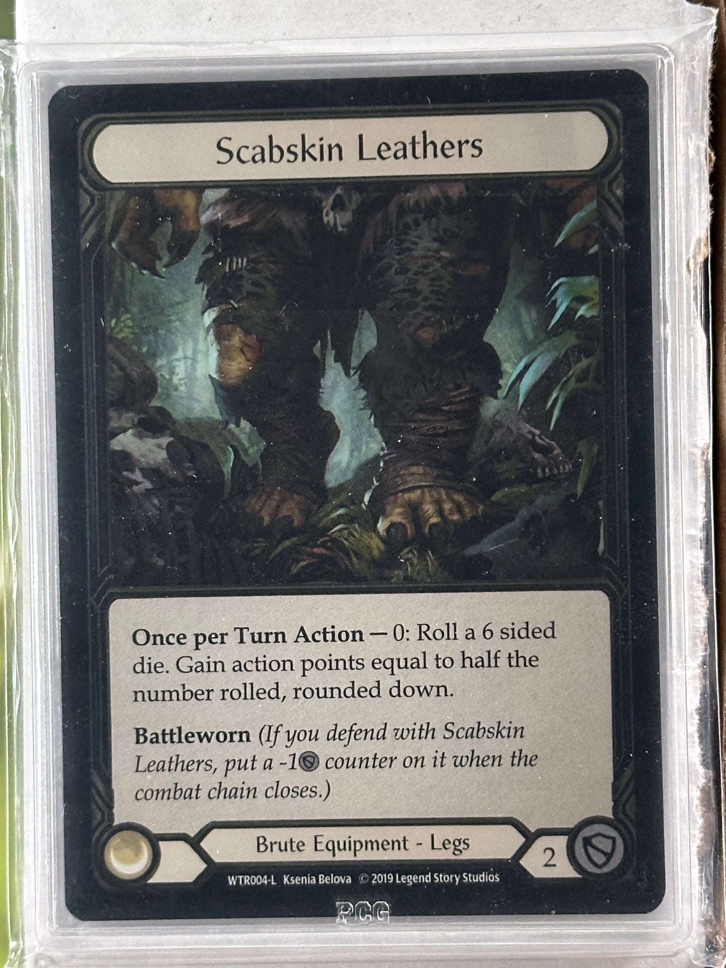 Scabskin Leather Cold Foil Alpha 9.5 Graded Slim Slab