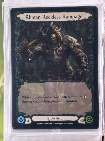 Rhinar Reckless Rampage CF 9.5 Graded Collector Slab
