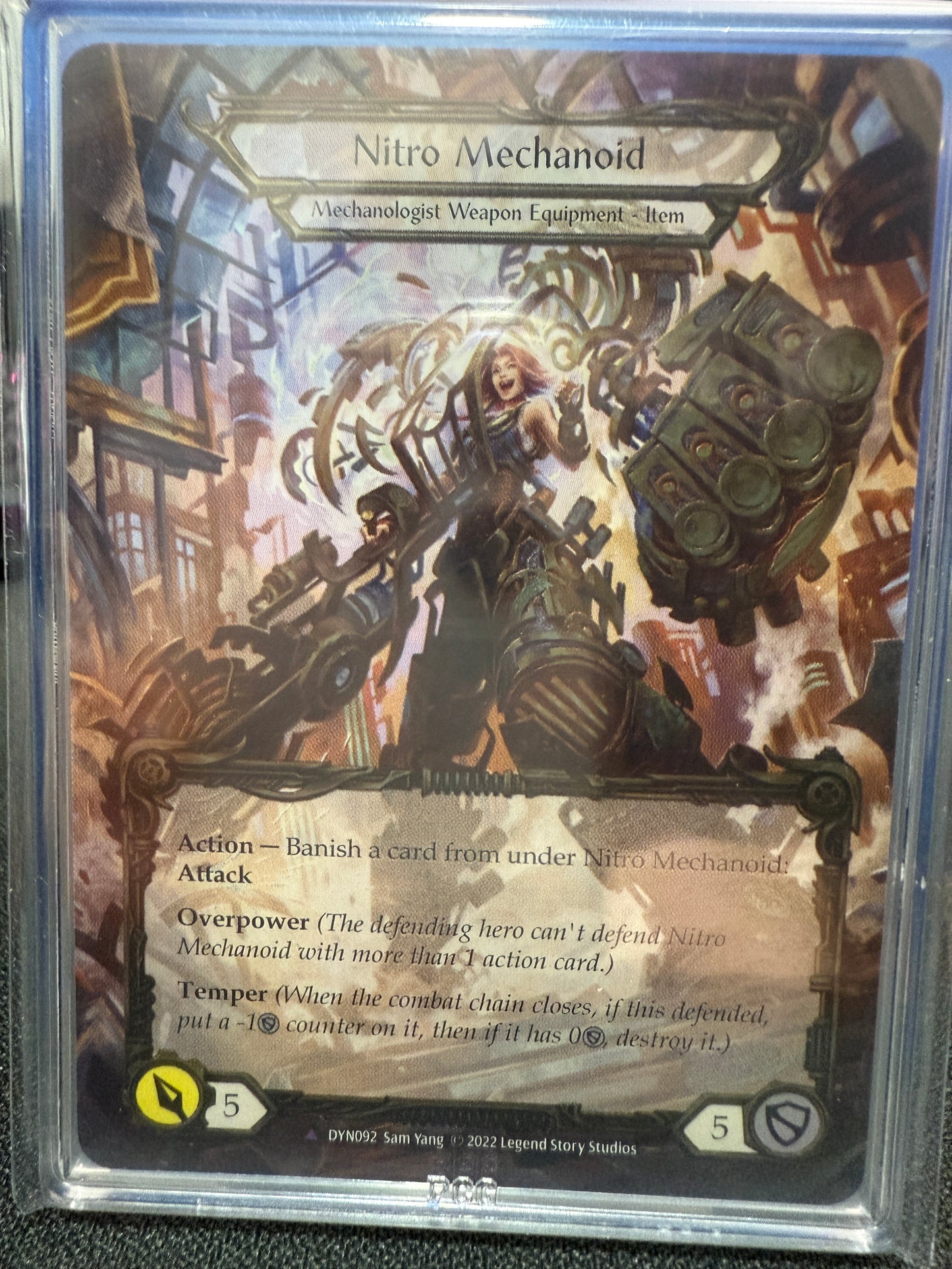 Construct Nitro Mechanoid Marvel Cold Foil Graded Gem 9