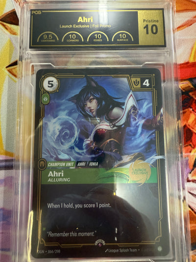 Ahri - Riftbound League of Legends TCG Promo Graded Pristine 10