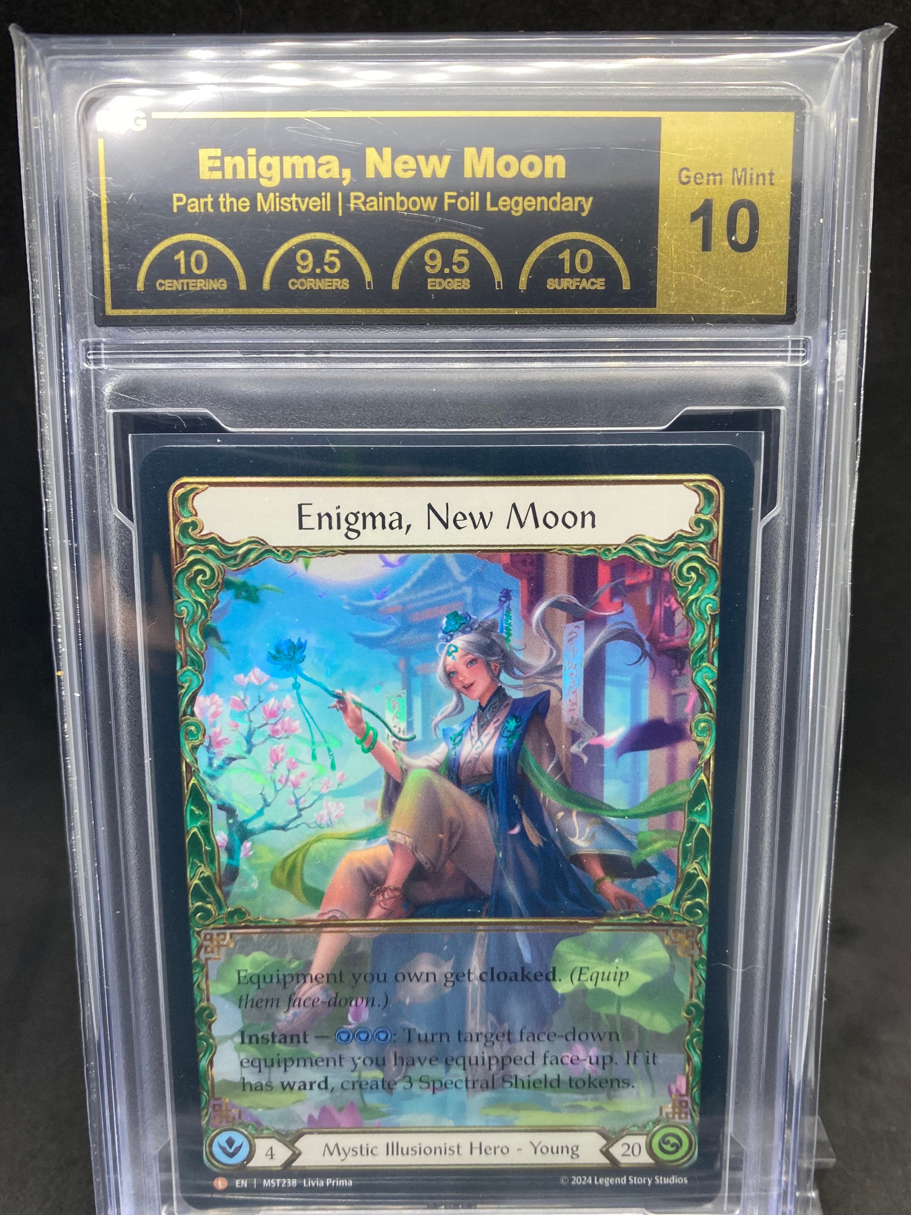 Enigma, New Moon RF Gem Mint 10 Graded – Fluke & Box