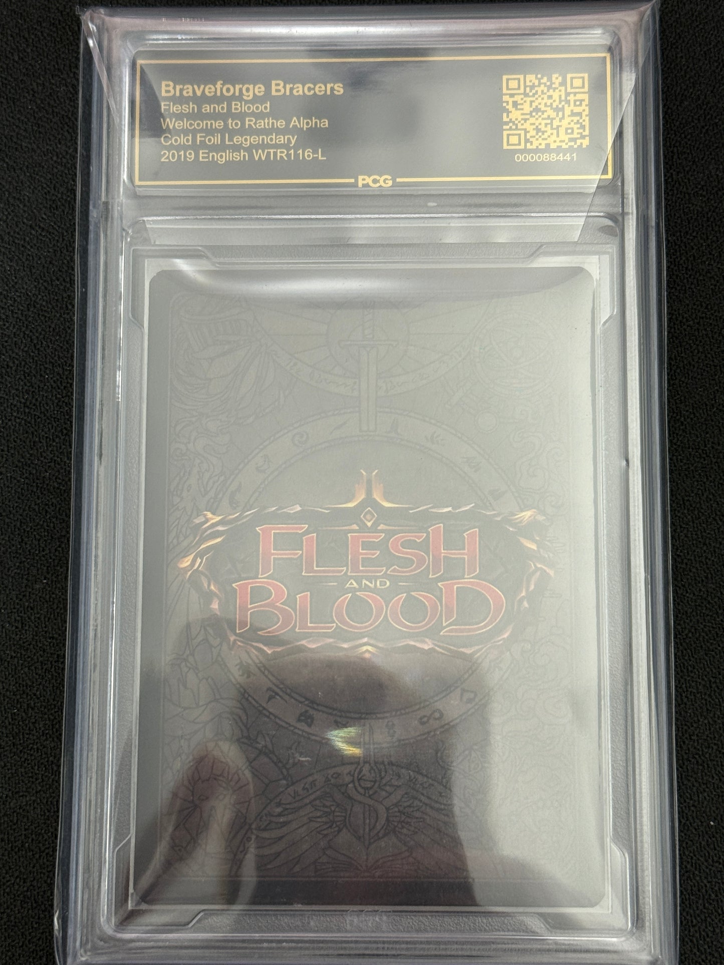 Braveforge Bracers Alpha Cold Foil PCG Graded 9.5