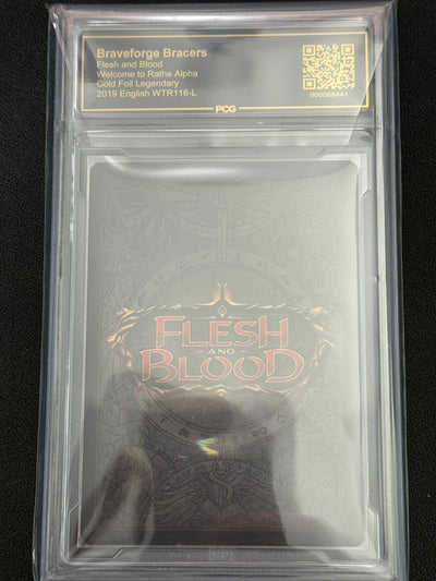 Braveforge Bracers Alpha Cold Foil PCG Graded 9.5