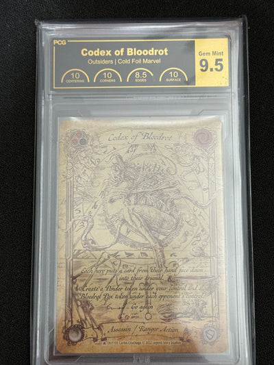 Codex of Bloodrot Marvel Cold Foil PCG Graded 9.5