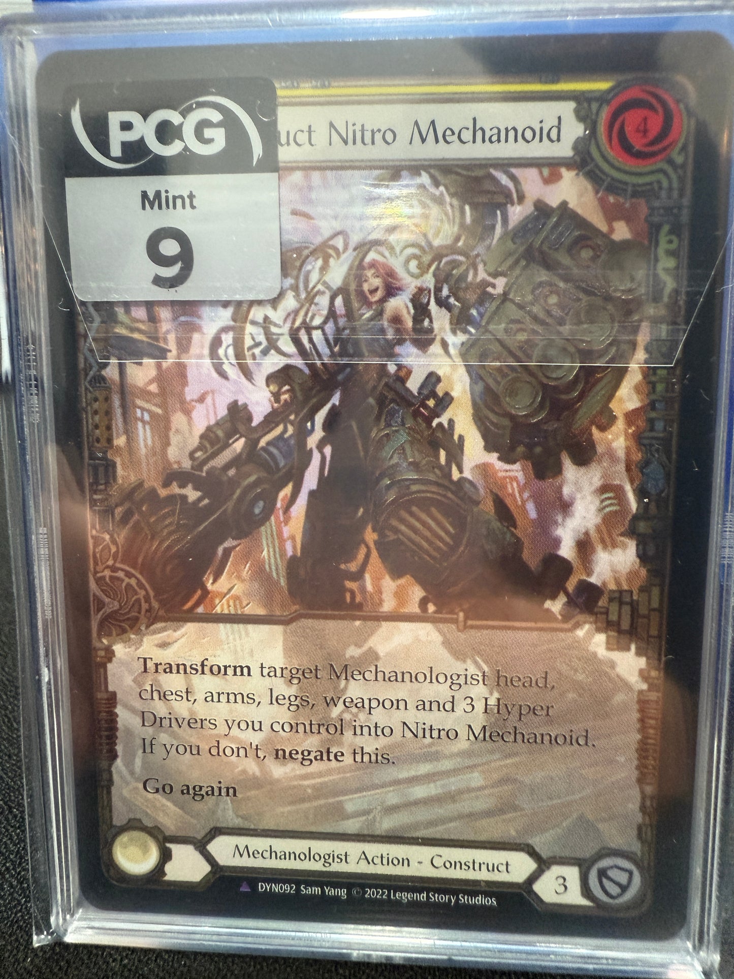 Construct Nitro Mechanoid Marvel Cold Foil Graded Gem 9