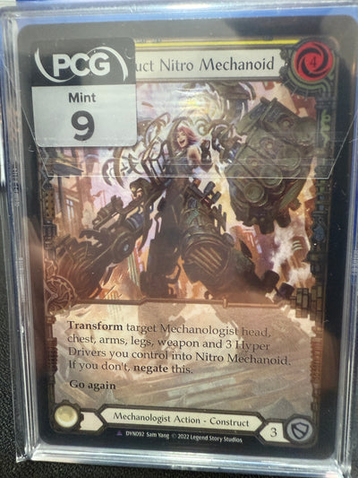Construct Nitro Mechanoid Marvel Cold Foil Graded Gem 9