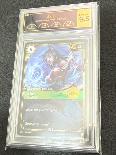 Ahri - Riftbound League of Legends TCG Promo Graded Gem Mint 9.5