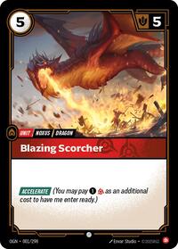 Blazing Scorcher Rainbow Foil