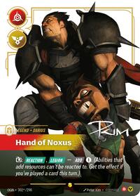Darius Hand of Noxus Showcase Overnumbered (Signed)