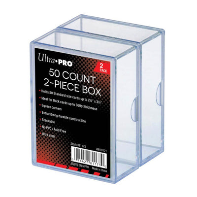 ULTRA PRO CARD STORAGE - 50ct 2-Piece Clear Card - 2 Pack