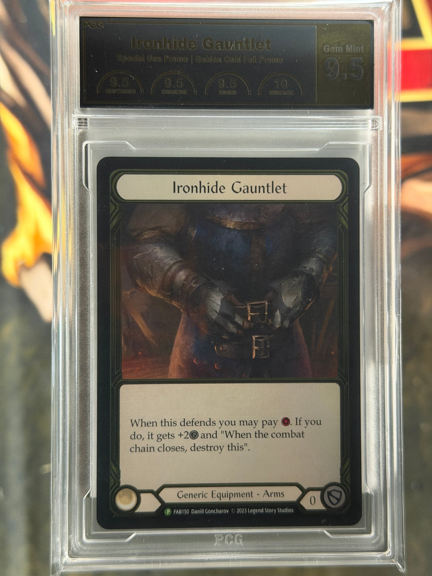 Ironhide Gauntlets Gold Foil Graded PCG Gem Mint 9.5