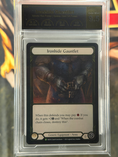 Ironhide Gauntlets Gold Foil Graded PCG Gem Mint 9.5