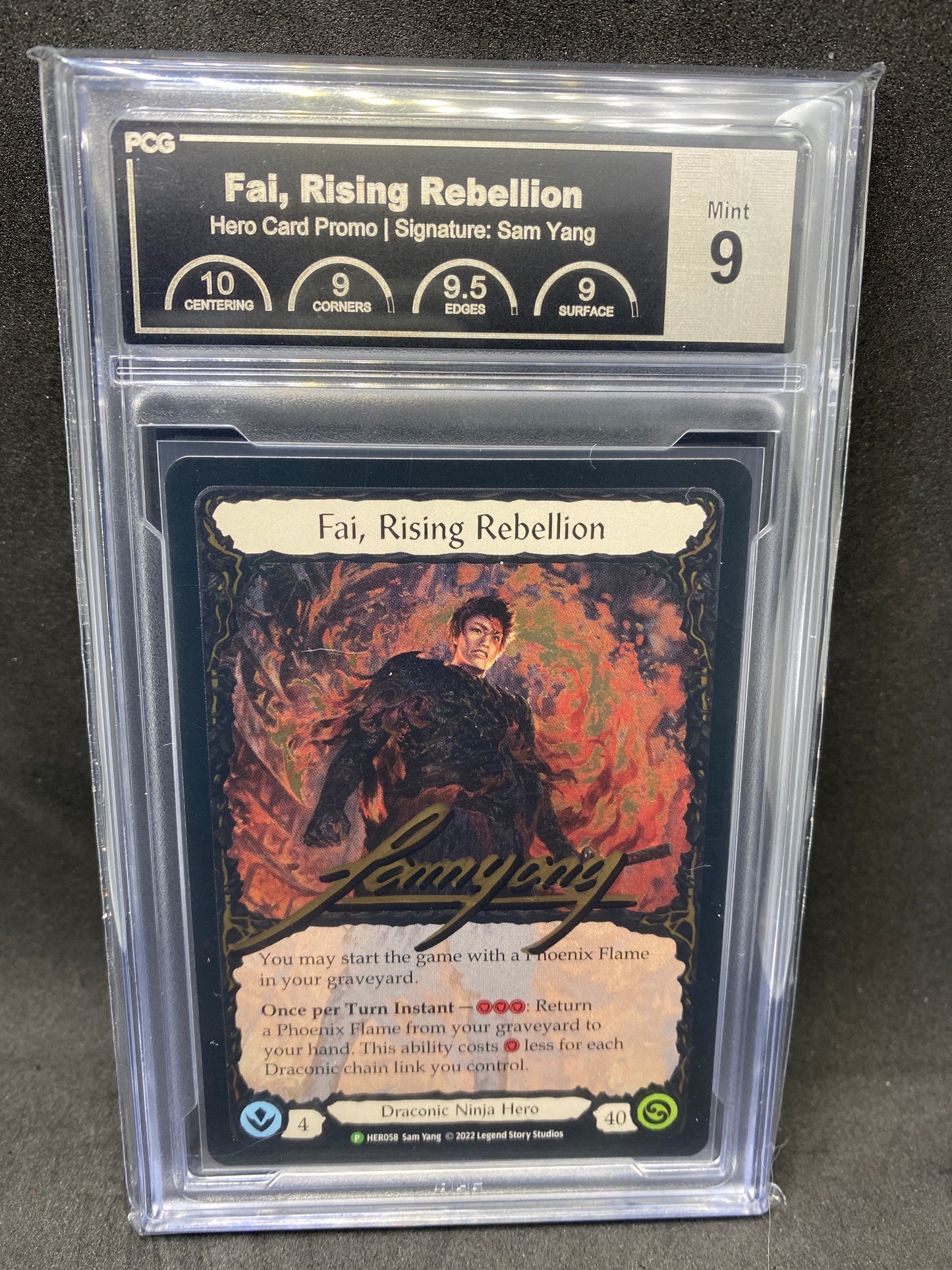 Fai Rising Rebellion Signed CF 9 Graded