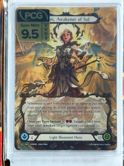 Prism, Awakener of Sol Cold Foil Marvel Graded Gem Mint 9.5 PCG