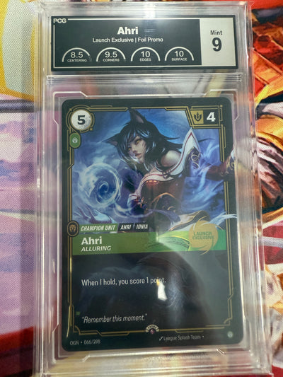 Ahri - Riftbound League of Legends TCG Promo Graded Gem 9