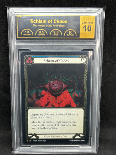 Schism of Chaos CF Gem Mint 10 Graded Collector Slab