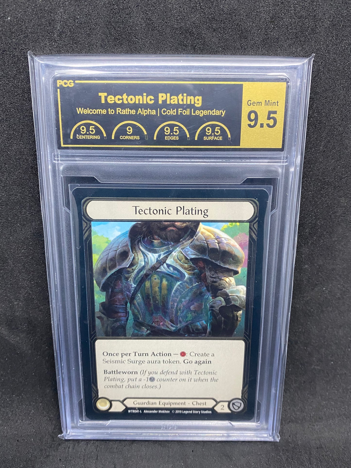 Tectonic Plating Cold Foil Alpha 9.5 Graded Collector Slab