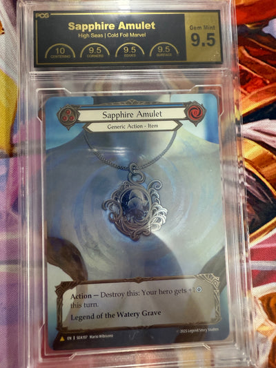 Sapphire Amulet Marvel Cold Foil Graded Gem Mint 9.5