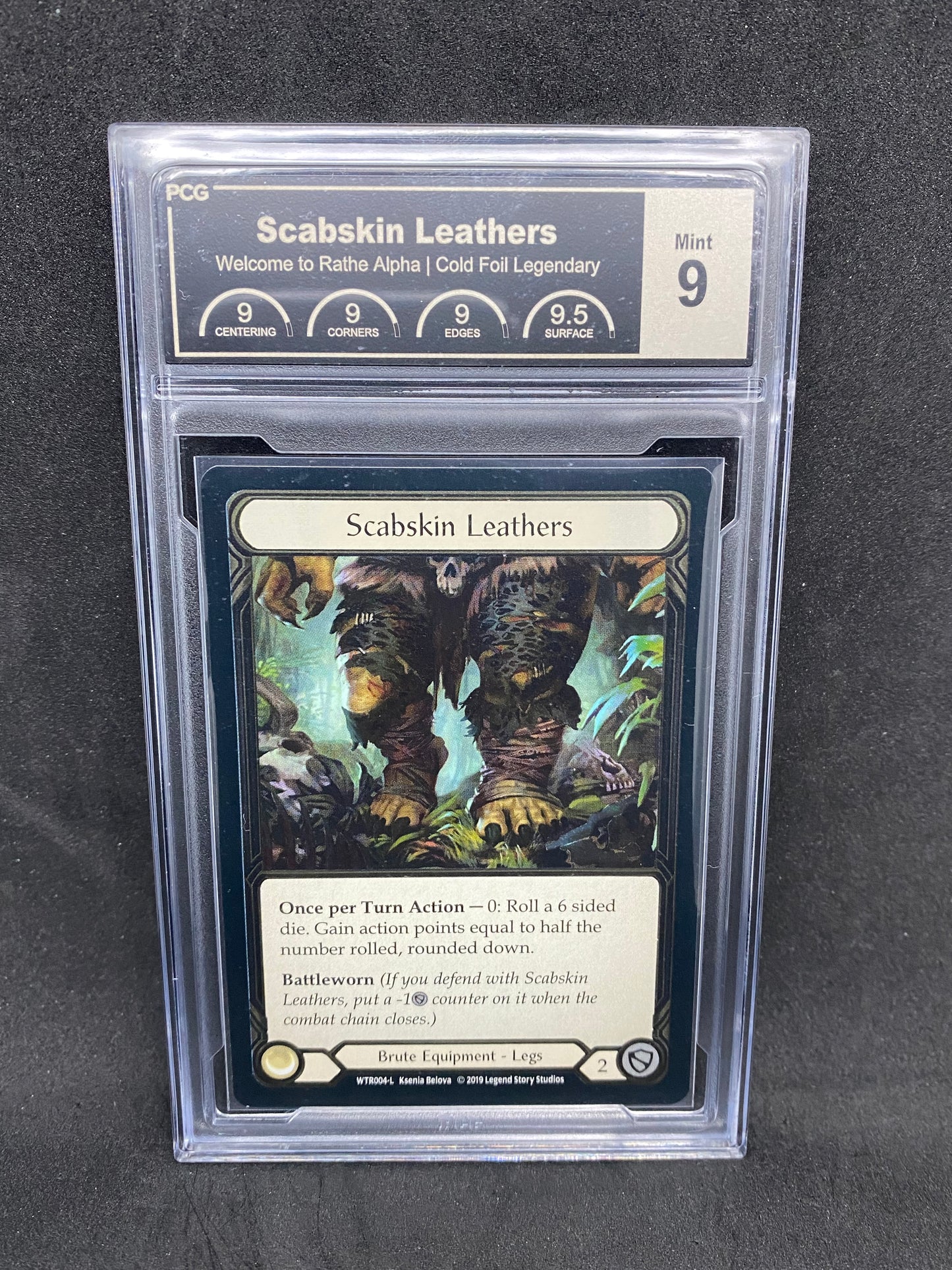 Scabskin Leather Cold Foil Alpha 9 Graded Collector Slab