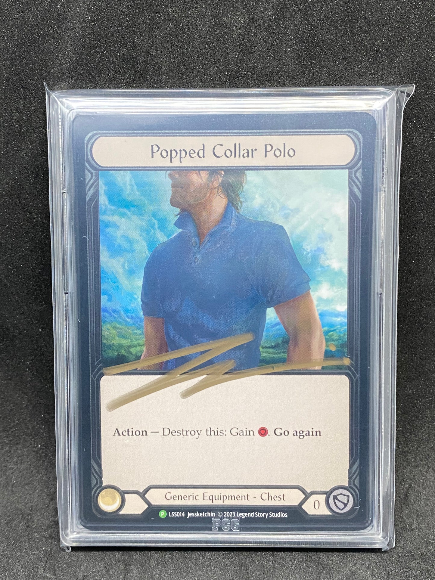 Popped Collar Polo (Blue) CF 9 Graded Player Slab