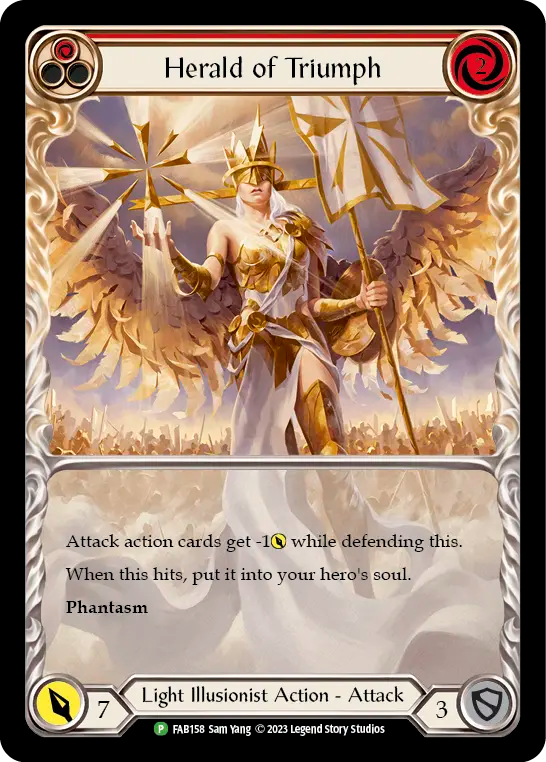 Herald of Triumph (Red) Rainbow Foil Promo
