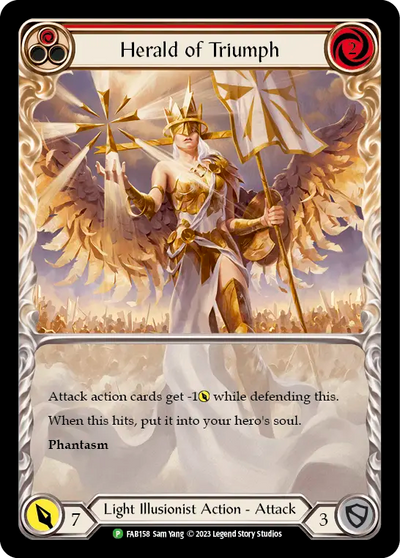 Herald of Triumph (Red) Rainbow Foil Promo