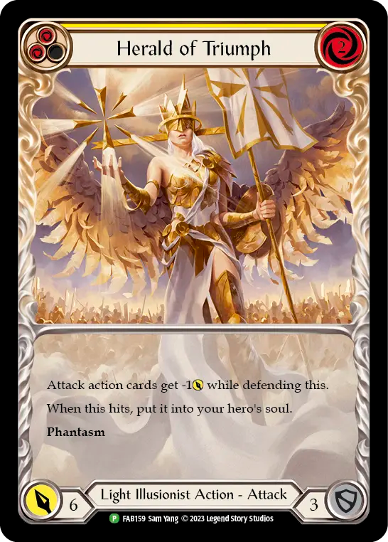 Herald of Triumph (Yellow) Rainbow Foil Promo