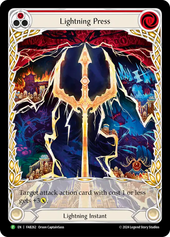 Lightning Press (Red) Rainbow Foil Promo