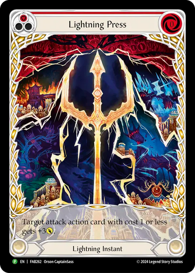 Lightning Press (Red) Rainbow Foil Promo