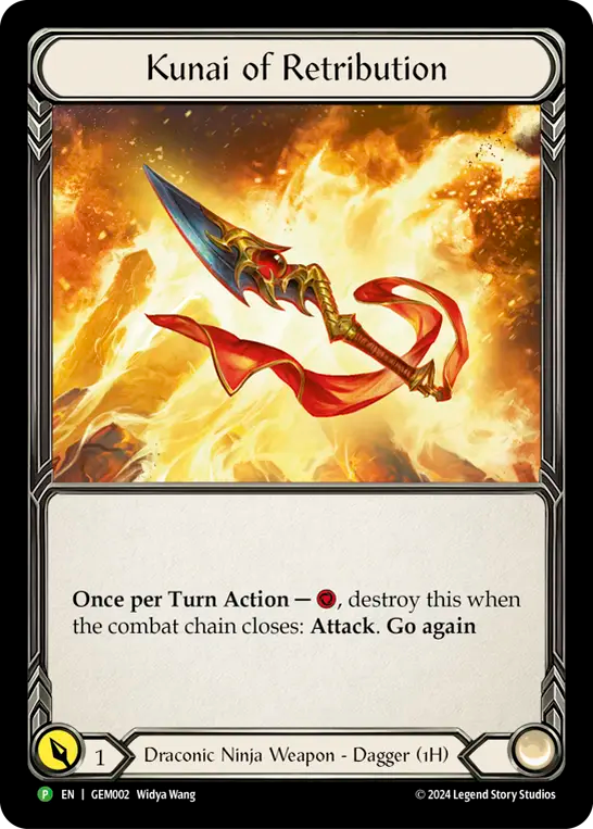Kunai of Retribution Cold Foil