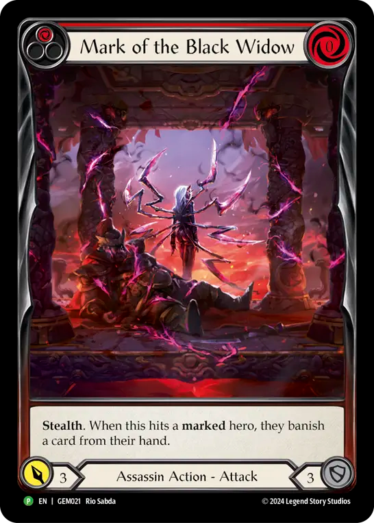 Mark of the Black Widow Promo Rainbow Foil