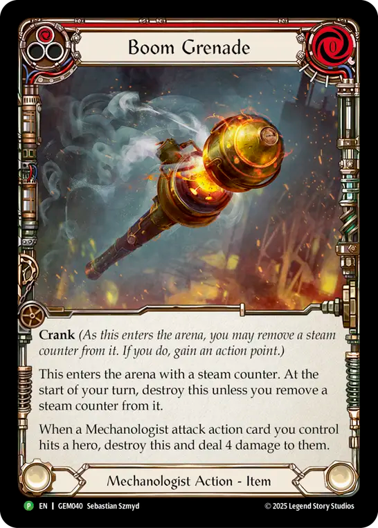 Boom Grenade Red Cold Foil