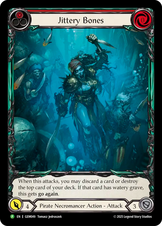 Jittery Bones Red Rainbow Foil Promo