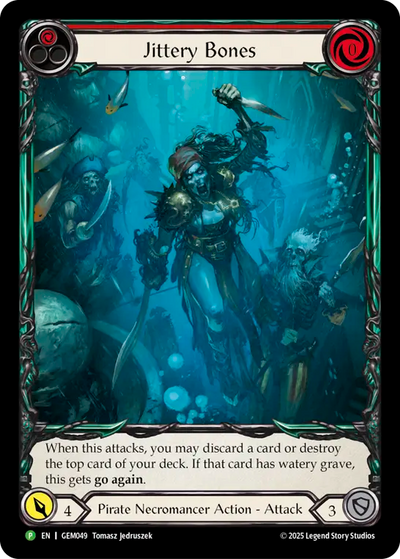 Jittery Bones Red Rainbow Foil Promo