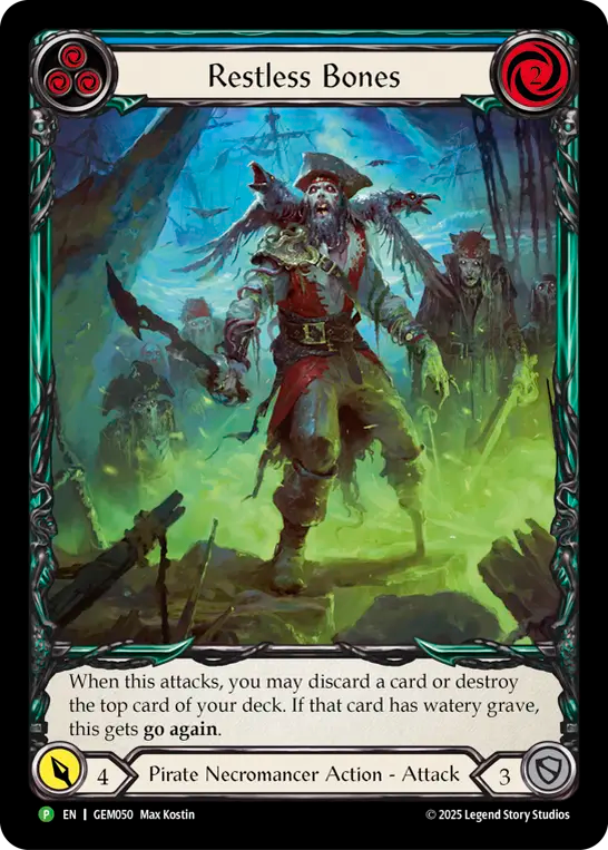 Restless Bones Blue Rainbow Foil Promo
