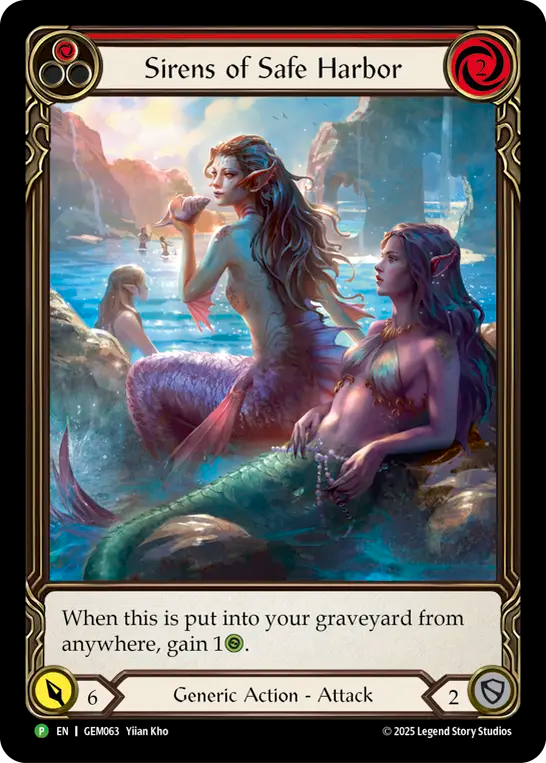 Sirens of Safe Harbor Red Rainbow Foil Promo
