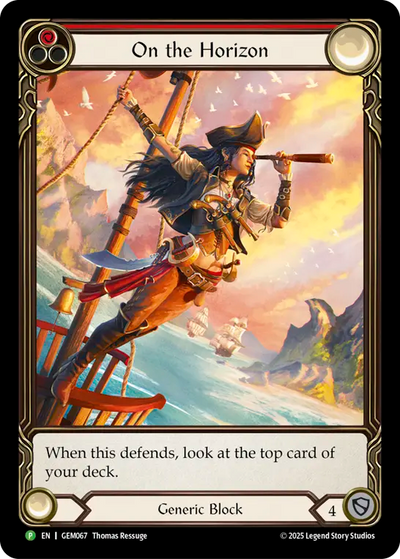 On the Horizon Red Rainbow Foil Promo