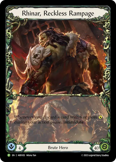 Rhinar, Reckless Rampage Alt Art RF Promo