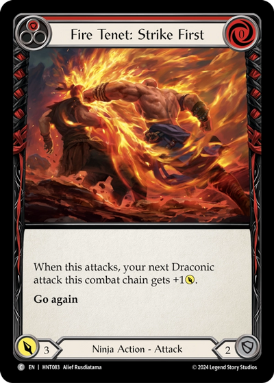 3x Fire Tenet: Strike First (Red)