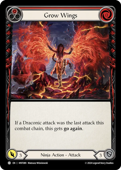 Grow Wings (Red) Rainbow Foil