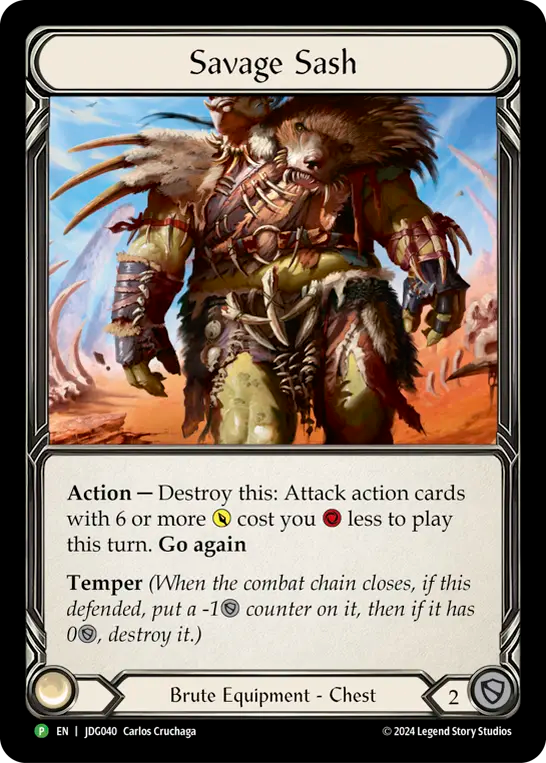 Savage Sash Cold Foil Judge Promo