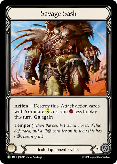Savage Sash Cold Foil Judge Promo