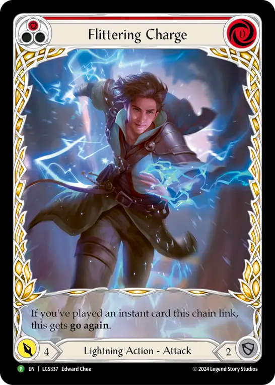Flittering Charge (Red) Rainbow Foil Promo